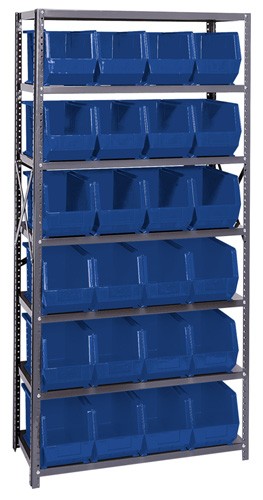 Quantum Storage - Bin Storage Cabinet: 36″ Wide, 24″ Deep, 72″ High -  48517650 - MSC Industrial Supply