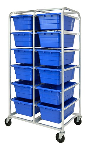 Quantum Storage Systems Cross Stacking Container, Gray, 8-1/2H x 25-1/8L  x 16W, 1EA TUB2516-8GY - 1 Each