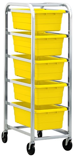Quantum Storage Systems Cross Stacking Container, Gray, 8-1/2H x 25-1/8L  x 16W, 1EA TUB2516-8GY - 1 Each