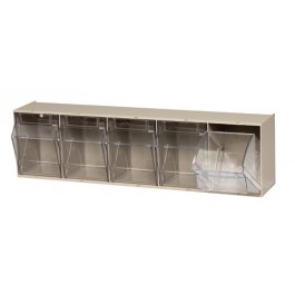 QUANTUM STORAGE SYSTEMS QTB 309 Clear Tip Out Bins Type, White Color,  Plastic Material Storage Bin
