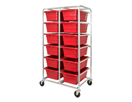 QUANTUM STORAGE SYSTEMS, 20 1/4 in x 23 5/8 in x 52 in, Freestanding,  Double Sided Tip-Out Stand - 5LY76